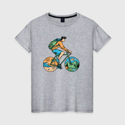Nature biker – Женская футболка хлопок с принтом купить со скидкой в -20%