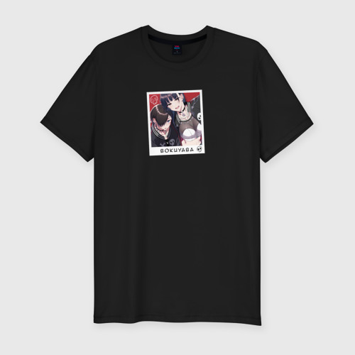 Мужская футболка приталенная из хлопка с принтом Фото Анны и Кётаро — Опасность в моём сердце, вид спереди №1