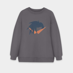 Женский свитшот oversize без начеса хлопок Гуррен-Лаганн Камина