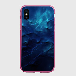 Чехол для iPhone XS Max матовый Абстрактные волны глубины