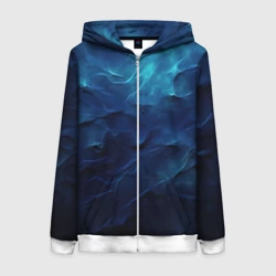 Женская толстовка 3D на молнии Абстрактные волны глубины