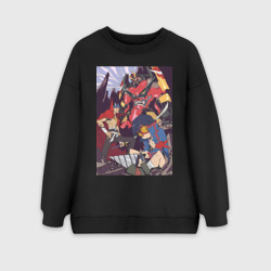 Женский свитшот oversize без начеса хлопок Гуррен-Лаганн Камина Симон 