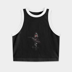 Женская укороченная майка-топ хлопок Гуррен-Лаганн дырокоп Симон