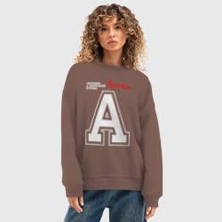 Женский свитшот oversize без начеса хлопок Артём человек с большой буквы - фото 2