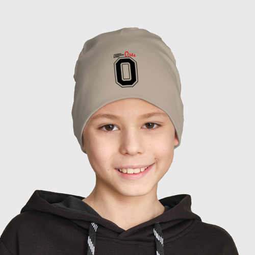 Детская шапка демисезонная Олег - человек с большой буквы, цвет миндальный - фото 3