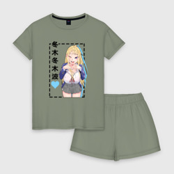 Женская пижама с шортиками хлопок Девушки Хоккайдо супер очаровательны - Фуюки