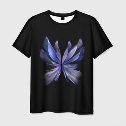 Объемная сиреневая бабочка – Мужская футболка 3D с принтом купить со скидкой в -26%