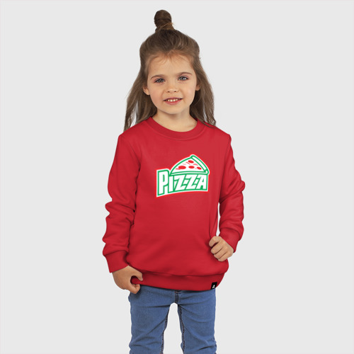 Детский свитшот хлопок с принтом Пицца из Италии, фото на моделе #1
