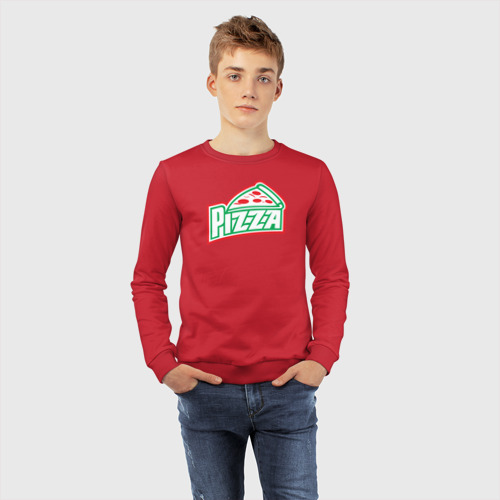 Детский свитшот хлопок с принтом Пицца из Италии, фото #4