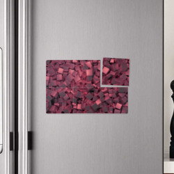 Плакат с принтом Кубики металлические красные для любого человека, вид спереди №4. Цвет основы: белый