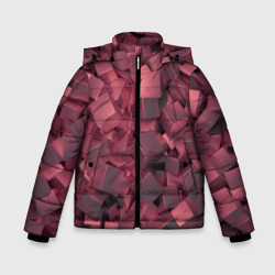 Кубики металлические красные – Зимняя куртка для мальчиков 3D с принтом купить