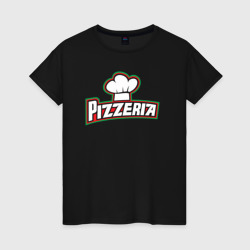Pizzeria – Женская футболка хлопок с принтом купить со скидкой в -20%