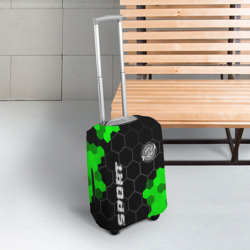 Чехол для чемодана 3D Chrysler green sport hexagon - фото 2