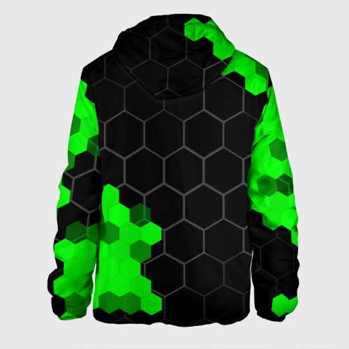 Мужская куртка 3D Chrysler green sport hexagon, цвет 3D печать - фото 2