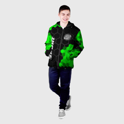 Мужская куртка 3D Chrysler green sport hexagon - фото 2