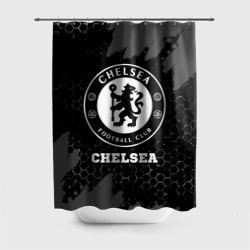 Штора 3D для ванной Chelsea sport на темном фоне