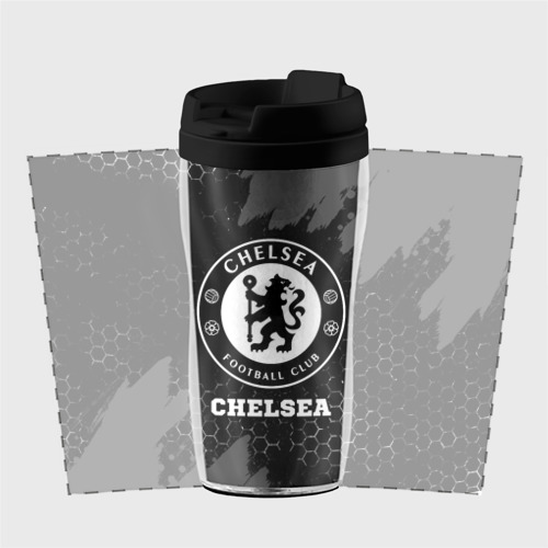 Термокружка-непроливайка Chelsea sport на темном фоне - фото 2