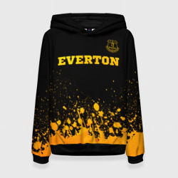 Женская толстовка 3D Everton - gold gradient посередине