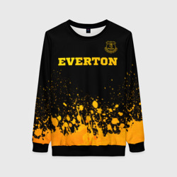 Женский свитшот 3D Everton - gold gradient посередине