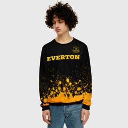 Мужской свитшот 3D Everton - gold gradient посередине - фото 2