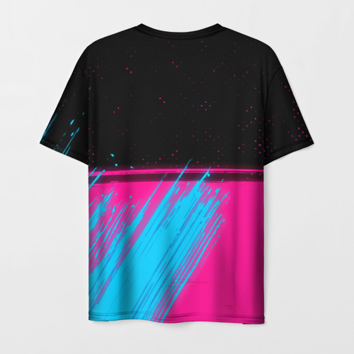 Мужская футболка 3D Borussia - neon gradient посередине, цвет 3D печать - фото 2