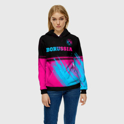 Женская толстовка 3D Borussia - neon gradient посередине - фото 2