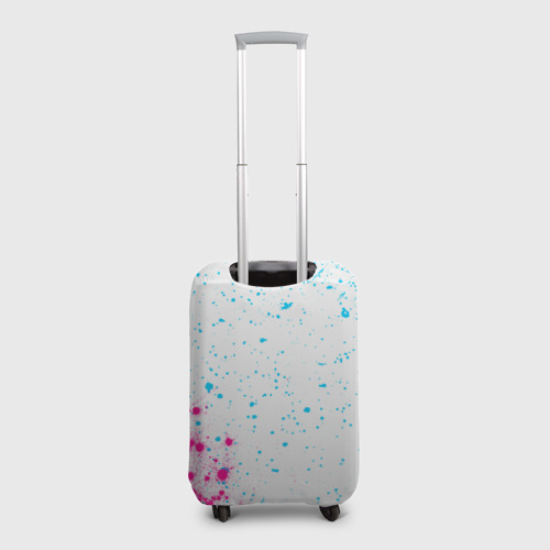 Чехол для чемодана 3D Roma neon gradient style вертикально, цвет 3D печать - фото 2