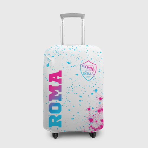 Чехол для чемодана 3D Roma neon gradient style вертикально, цвет 3D печать