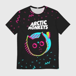 Мужская футболка 3D Arctic Monkeys - rock star cat
