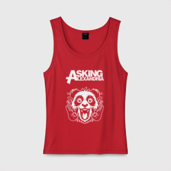 Женская майка хлопок Asking Alexandria rock panda