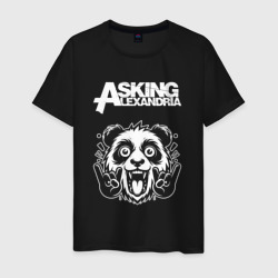 Мужская футболка хлопок Asking Alexandria rock panda