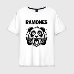 Мужская футболка хлопок Oversize Ramones - rock panda