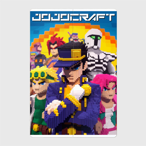 Магнитный плакат 2Х3 Minecraft and Jojo collaboration - ai art