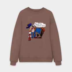 Мужской свитшот oversize без начеса хлопок Они готовят пушку