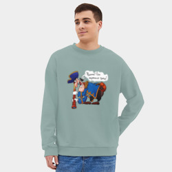 Мужской свитшот oversize без начеса хлопок Они готовят пушку - фото 2