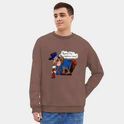 Мужской свитшот oversize без начеса хлопок Они готовят пушку - фото 2