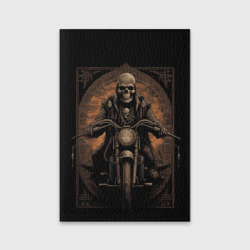 Старый скелет   едет на старом мотоцикле – Обложка для паспорта матовая кожа с принтом купить со скидкой в -20%