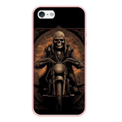 Старый скелет   едет на старом мотоцикле – Чехол для iPhone 5/5S матовый с принтом купить