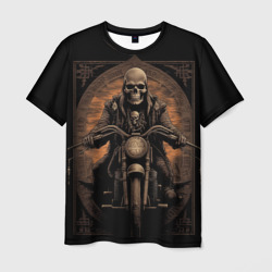 Старый скелет   едет на старом мотоцикле – Мужская футболка 3D с принтом купить со скидкой в -26%