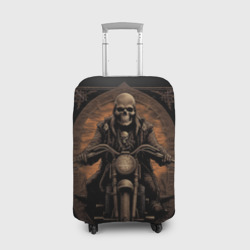 Старый скелет   едет на старом мотоцикле – Чехол для чемодана 3D с принтом купить