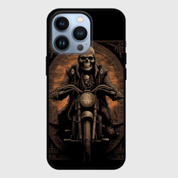 Старый скелет   едет на старом мотоцикле – Чехол для iPhone 13 Pro с принтом купить