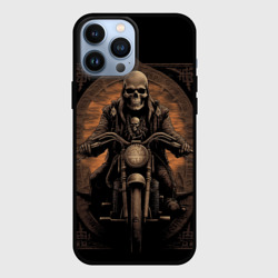 Старый скелет   едет на старом мотоцикле – Чехол для iPhone 13 Pro Max с принтом купить