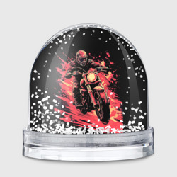 Мотокросс красные    брызги – Игрушка Снежный шар с принтом купить со скидкой в -20%