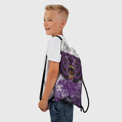 Рюкзак-мешок 3D Фиолетовый медведь  голова - фото 2