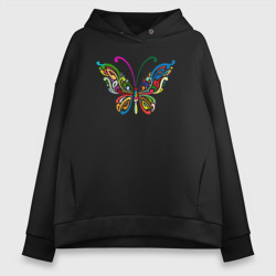 Женское худи Oversize хлопок Butterfly colors