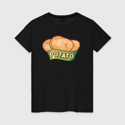 Картофель – Женская футболка хлопок с принтом купить со скидкой в -20%