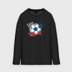 Мужской лонгслив oversize хлопок Russia football