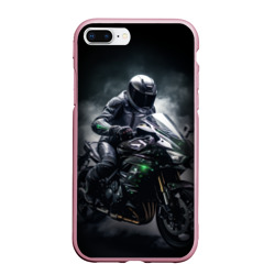 Мотоциклист и дым – Чехол для iPhone 7Plus/8 Plus матовый с принтом купить