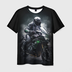 Мотоциклист и дым – Мужская футболка 3D с принтом купить со скидкой в -26%