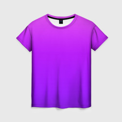 Яркий розовый сиреневый градиент – Женская футболка 3D с принтом купить со скидкой в -26%